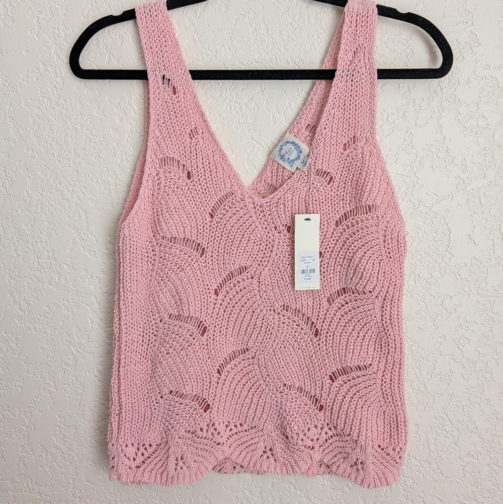 Francesca's Collections Soft Pink Knit Top NWT